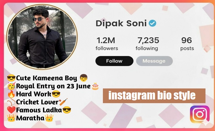 instagram bio style